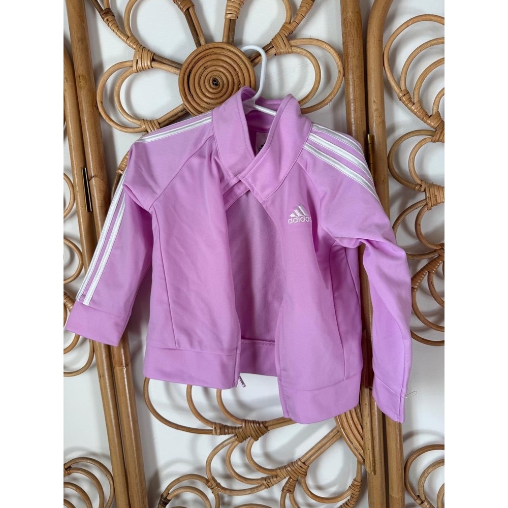 Adidas Kids‎ Toddler 24M Lavender Full Zip 3 Stripe Track Jacket